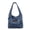 Light Blue, variant on Lightweight Denim Drawstring Bucket Bag for Women, Casual Shoulder Crossbody Purse with Fixed Length Strap, Main Compartment Only