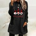thumbnail image 2 of Darzheoy Womens Tops Christmas Pullover Loose Thickened Thermal Pocket Versatile Sweatshirts Fall Winter Fashion Thermal Printed Long Sleeve Blouses, 2 of 4