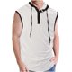 thumbnail image 1 of Top Abrigo de los Hombres de Color Sólido sin Mangas con Capucha, Diseño de Cordón de Botón Abrigo de Moda de Ocio, 1 of 4