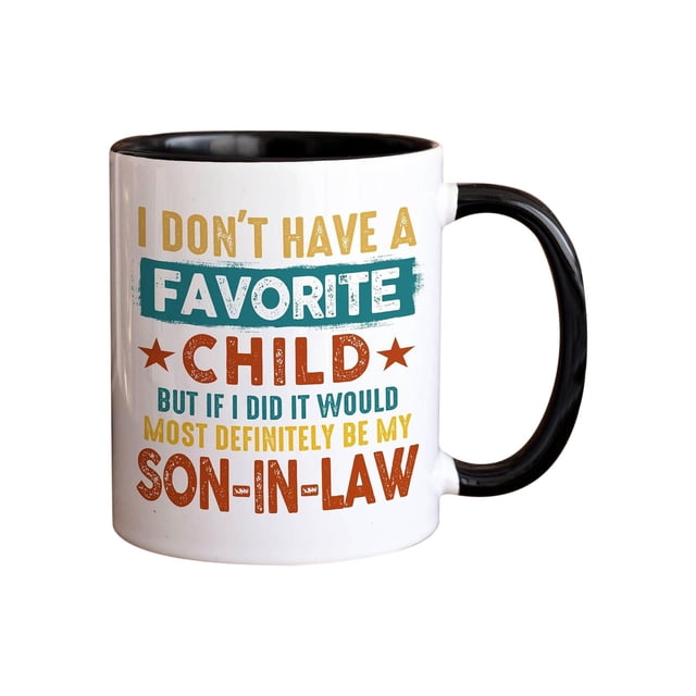 RKSTN Mug Lettering Retro I Don'T Have A Favorite Child Daughter-In-Law Mug N Kitchen Gadgets