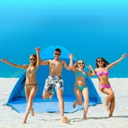 iCorer Extra Large Pop Up 3-Person Beach Tent, Light Blue