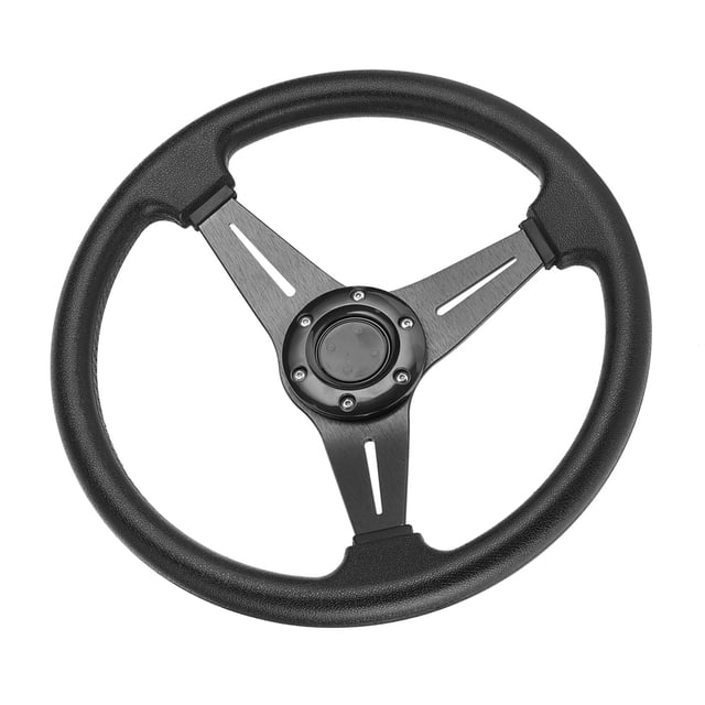 350mm/14inch Racing Car Drifting Steering Wheel Replacement, Universal Racing Game Steering Wheel with Pu Leather