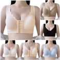 thumbnail image 2 of NIEWTR Front Closure Bras for Women No Underwire Comfortable Full Coverage Front Closure Bralettes Wireless Wirefree Everyday Bras(Khaki,3XL), 2 of 9