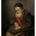 thumbnail image 2 of Abraham Van Dijck 20x21 Gold Ornate Framed and Double Matted Museum Art Print Titled - Old Man Asleep (1656), 2 of 4