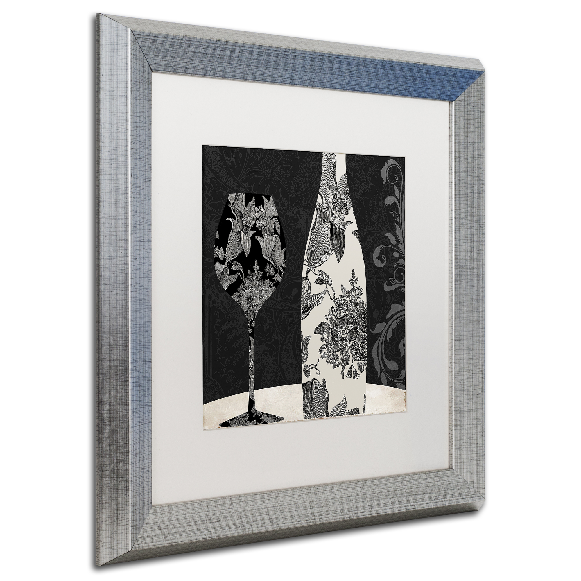 Trademark Fine Art 'Vin Elegant I' Silver Framed Art by Color Bakery