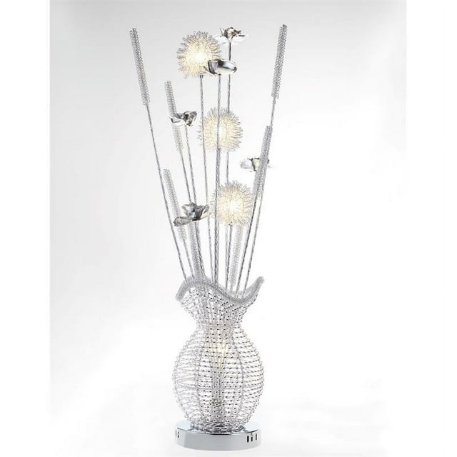 Homelegance Lampe de Table Décorative à Éclairage LED Argentée