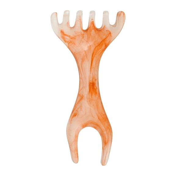 Unique Bargains 1 Pc Six Tooth Head Massage Comb for Home Brown Resin
