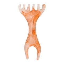 Unique Bargains 1 Pc Six Tooth Head Massage Comb for Home Brown Resin
