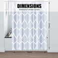 thumbnail image 5 of Light Blue Geometric Shower Curtain, Waterproof Design and Polyester, Quick-Drying, Weighted Hem, Blue Fabric Shower Curtains Set for Bathroom W 72 x H 72, Machine Washable with 12 Hooks, 5 of 6