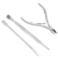 thumbnail image 1 of Cuticle Removal Tool,3pcs Stainless Steel Cuticle Dead Skin Steel Pusher Cuticle Nippers Power Packed Performance, 1 of 14