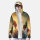 thumbnail image 2 of Balery Castle Red Green Sky Dragon Sudadera ligera de manga larga con capucha y protección solar UPF 50+ para hombre y mujer, ideal para pesca y running-Medium, 2 of 7