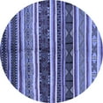 thumbnail image 1 of Ahgly Company Machine Washable Indoor Round Oriental Blue Industrial Area Rugs, 3' Round, 1 of 4
