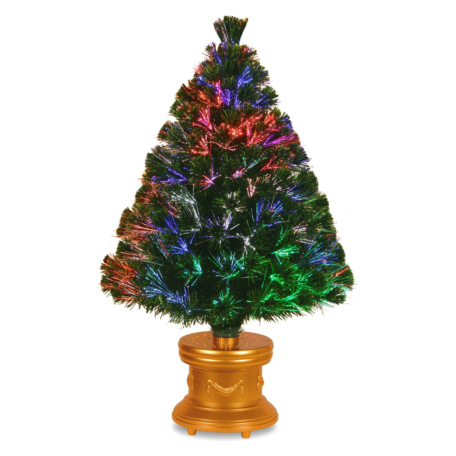 36" Fiber Optic Fireworks Evergreen Tree