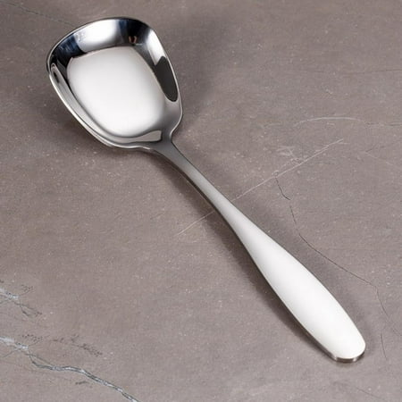 

304 Stainless Steel Tableware Square Flat Spoon Stainless Steel Spoon Mixing Spoon Ice Cream Spoon Long Spoon Iced Tea Spoon Coffee Spoon