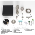 thumbnail image 7 of Magnetic Shower Faucet Set 8-Spray 2-in-1 Dual Shower Head with Handheld Combo Single-Handle Faucet with Valve and Trim Kit, Brushed Nickel, 7 of 7