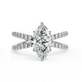 thumbnail image 2 of IGI Certified Lab Grown Diamond Engagement Ring | Center 10x5mm Marquise Cut Split Shank Solitaire Wedding Anniversary Rings For Women 14k Solid White Gold | F-G, VS-SI Quality (1.15 Ctw) Ring Size-10, 2 of 7