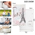 thumbnail image 3 of Dreamtimes 16x28 Inch Face Hand Towel Set Hand Drawn Eiffel Cotton Washcloths, Quick-Dry Highly Absorbent Bath Towels 2 Pcs for Bathroom Ktichen Travel SPA Gym, 3 of 7