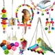 thumbnail image 1 of Juguetes para periquitos de pájaros, columpio colgante de pie, juguete para masticar, hamaca, escalera para escalar, jaula para pájaros, juguetes coloridos adecuados para periquitos, periquitos,, 1 of 6