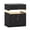Black Gold, variant on Hommoo 3 Drawer Dresser LED Nightstands, End Table Bedside Tables for Bedroom, Living Room, Gray