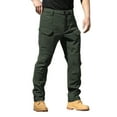 thumbnail image 3 of YUELONGHU Men's Casual Cargo Pants Mens Cargo Pants Relaxed Fit Khaki Outdoor Cargo Pants Lined Hiking Trousers for Camping Travel Winter Warm Work Utility S, 3 of 5