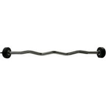 Rubber Coated Pre-weighted Curl Bars Elevate Your Workouts with Durable Alloy Steel Construction, Secure Knurled Grip, Enhanced Comfort, 50lb