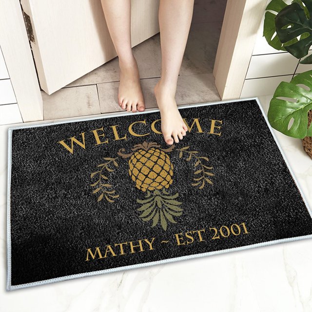 Alfombra de suelo de estilo americano estilo piña, alfombra de baño para cocina, alfombrilla antideslizante para el hogar, alfombrilla absorbente para puerta Wmkox1008yii hfskjfh1001