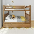 thumbnail image 2 of Full Over Full Bunk Bed With Trundle Bed, Pecan, 2 of 14