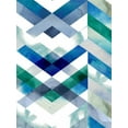 thumbnail image 2 of Popp, Grace 25x32 Gold Ornate Wood Framed with Double Matting Museum Art Print Titled - Crystal Chevron II, 2 of 4