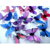 "12 Small 1.75"" Assorted Pink Purple Blue Edible Wafer Paper Image Deco Machine Butterflies Wedding Cake Cookie Cupcake Butterfly Dessert Topper Decoration Party Supplies"