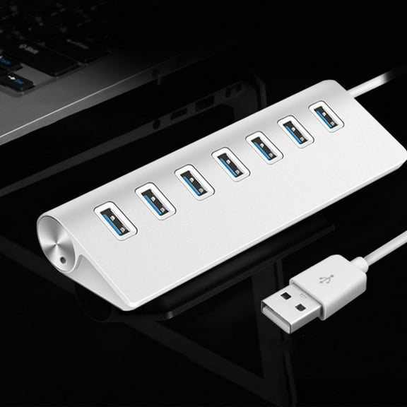 Expansion Dock USB Hub Desktop Laptop Tablet Phone U Disk External USB3.0 Interface One Drag Seven USB Splitter 5Gbps Transmission Speed Support OTG