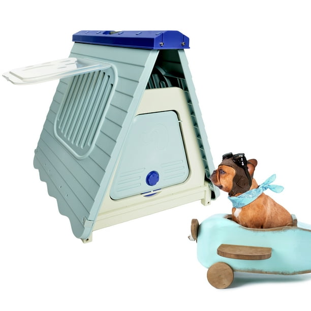 KE WOOW Casa Tipo Tipi para Perro, Grande, Cama para Gato y más Mascotas, Portátil, Abatible, Color Azul KE WOOW Casa tipo Tipi de viaje