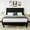 Black, variant on Sifurni Queen Faux Leather Upholstered Platform Bed Frame with Adjustable Diamond-Tufted Headboard, White