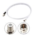 thumbnail image 2 of Uxcell 6 Feet RG6 Coax Cable F Type Male to F Type Female Coaxial Cable Plastic White 2pcs, 2 of 4