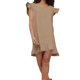 thumbnail image 1 of Vestido de mujer con cuello en V, mangas con volantes y bajo con volantes - Ligero, transpirable y fluido - Ropa informal de verano para fiestas y vacaciones, 1 of 4