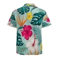 thumbnail image 3 of High Quality Hawaiian Shirts for Men Short Sleeve Aloha Beach Shirt Floral Summer Casual Button Down Shirts Blouses LAAES3, 3 of 7