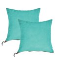 thumbnail image 6 of Home Soft Things Suede Throw Pillow Cover with Big Zipper 2 Pieces - Baltic Blue - 20" x 20", 6 of 7