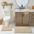 thumbnail image 2 of Better Homes & Gardens Ultra Soft Polyester Contour Bath Rug, 20" x 24", Almond Biscuit, 2 of 6