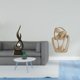 thumbnail image 2 of Escultura abstracta de fuego, estatua de resina, adorno, arte moderno, decoración para el hogar, diseño único, pieza de colección, ideal para oficina,, 2 of 8