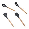 thumbnail image 3 of justharion Wooden Silicone Spatula Soup Ladle Slotted Shovel Spoon No-Stick Home Kitchen Cooking Tools, 3 of 8