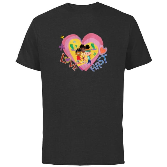 Disney Rise Up, Sing Out Love First - Short Sleeve Cotton T-Shirt for Adults - Customized-Black