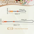 thumbnail image 2 of 2Set Heavy Duty Paracord Keychain Lanyard, Adjustable Necklace Whistles Lanyard Braided Wrist Strap with Spring Ring for ID Card Badge Holder Keys, Black White/Orange, 2 of 6
