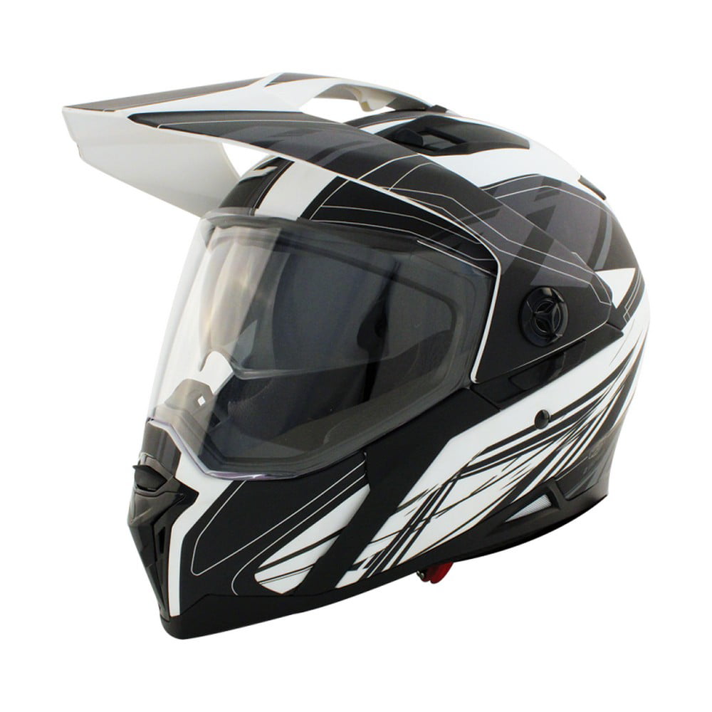 Zox Z-DS10 Urbanite Dual Sport Motorcycle Helmet Matte White - Walmart.com
