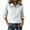 White, variant on Dagugfen Cotton Linen Shirts for Women 3/4 Sleeve Button down Collared Neck Lightweight Shirts Business Casual Workwear Tops