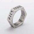 thumbnail image 5 of HOOUN Viking Rune Screw Nut Men Women's Wedding Band Ring Stainless Steel Hexagon Ring-9-Gold, 5 of 7