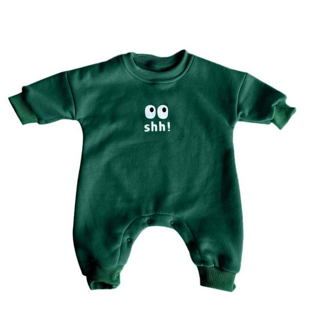 Gibobby Ropa Para Bebe de manga larga de algodón con estampado de otoño para bebés recién nacidos, niñas y niños, mono, ropa de dormir(Verde, 18-24 Meses)