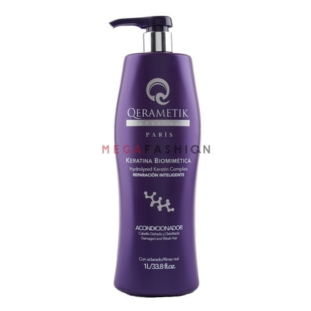 Qerametik Professional Conditioner Keratin Biomimetica for Damaged and Weak Hair 1L/33.8fl.oz Salt & Parabens Free