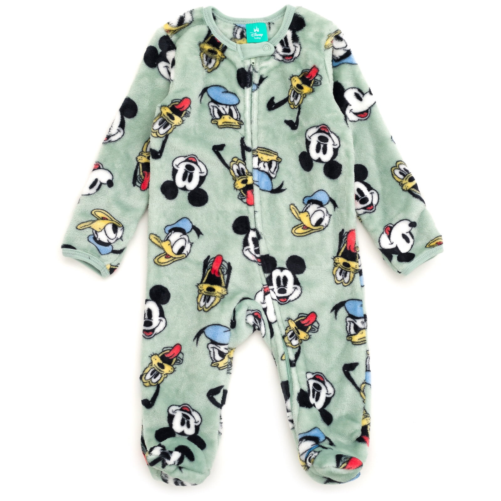 Disney Mickey Mouse Donald Duck Pluto Fleece 2 Pack Coveralls Woobie Newborn to Infant