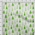 thumbnail image 4 of oneOone Viscose Chiffon Light Green Fabric Tree Dress Material Fabric Print Fabric By The Yard 42 Inch Wide, 4 of 6