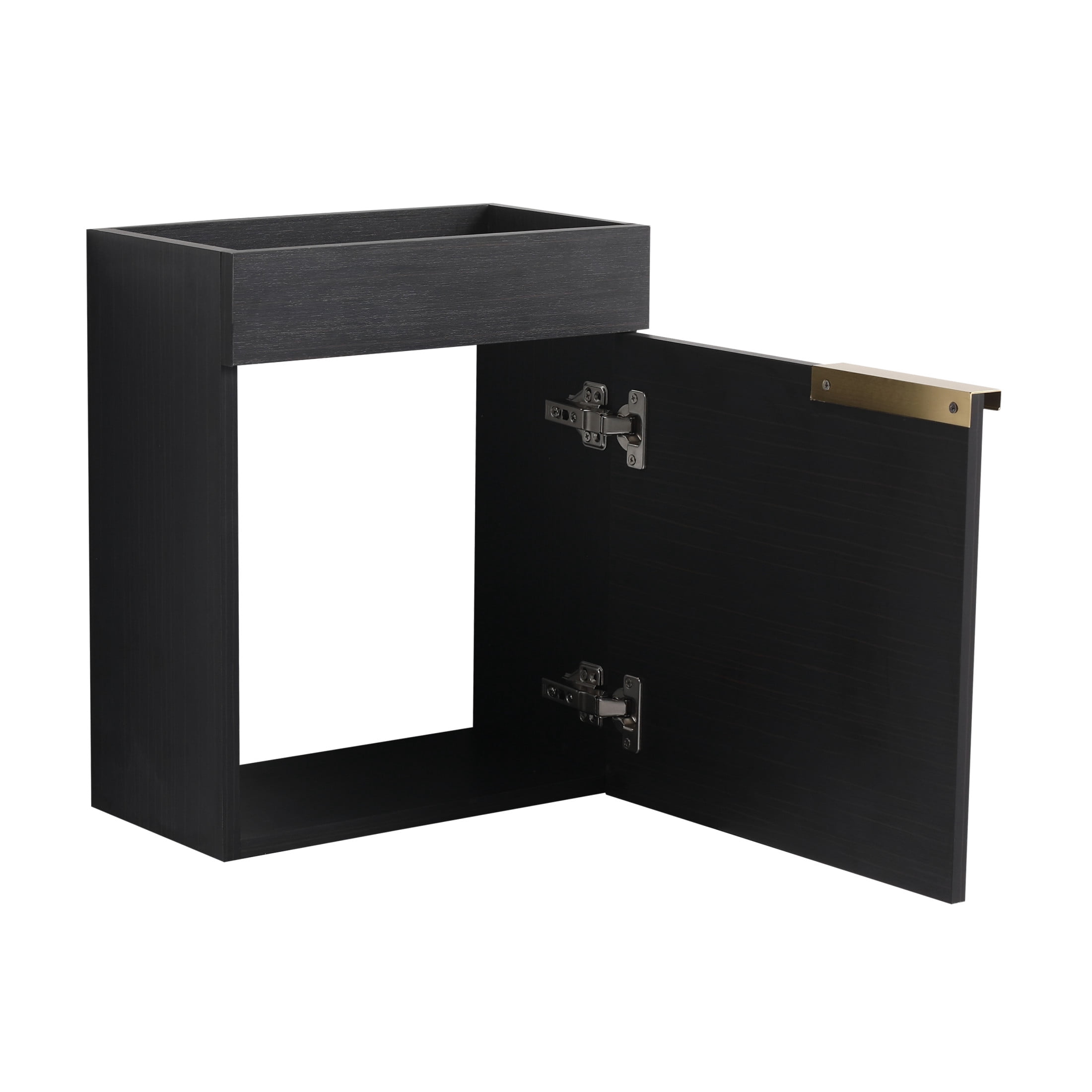 Noble House 16" Bathroom Vanity with Sink, Soft Close Doors, Space-Saving Modern Vanity Cabinet for Small Bathroom, Black Chestnut