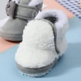 thumbnail image 6 of CAICJ98 Newborn Baby Boys Girls Cotton Winter Warm Snow Boots Soft Sole Prewalker Non-Skid Infant Winter Boots Grey,4(Infant), 6 of 6